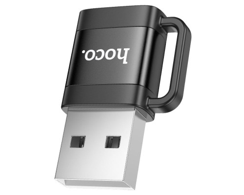 Адаптер HOCO UA31D USB male to Type-C female USB2.0 adapter Black (6942007628143)