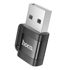 Адаптер HOCO UA31D USB male to Type-C female USB2.0 adapter Black (6942007628143)