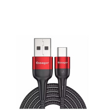 Кабель ESSAGER Fast Charging 5A USB-A to Type C 0.3m red (EXCT-FMTB09)
