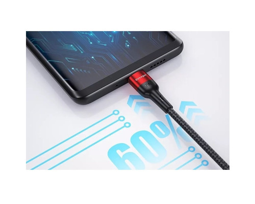 Кабель ESSAGER Fast Charging 5A USB-A to Type C 0.3m red (EXCT-FMTB09)