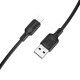Кабель BOROFONE BX113 Lenny silicone charging data cable iP(L=1M) Black (6941991115394)