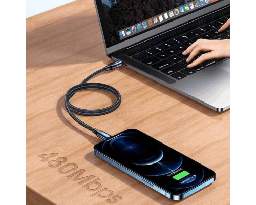 Кабель Usams US-SJ522 U71 Type-C to Lightning 20W PD Fast Charging 2m black (SJ522USB01)