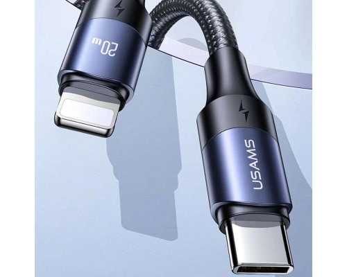 Кабель Usams US-SJ522 U71 Type-C to Lightning 20W PD Fast Charging 2m black (SJ522USB01)