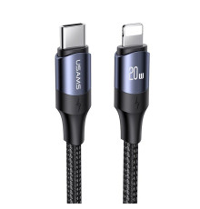 Кабель Usams US-SJ522 U71 Type-C to Lightning 20W PD Fast Charging 2m black (SJ522USB01)