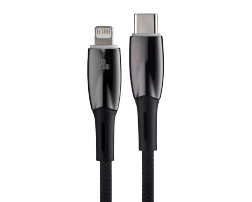 Кабель Baseus Glimmer Series Fast Charging Data Cable Type-C to iP 20W 2m Black (CADH000101)