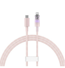 Кабель Baseus Explorer Series Fast Charging Cable with Smart Temperature Control Type-C to iP 20W 1m Pink (CATS010204)