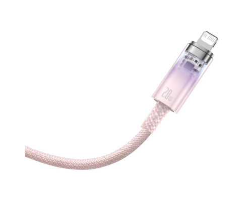 Кабель Baseus Explorer Series Fast Charging Cable with Smart Temperature Control Type-C to iP 20W 1m Pink (CATS010204)