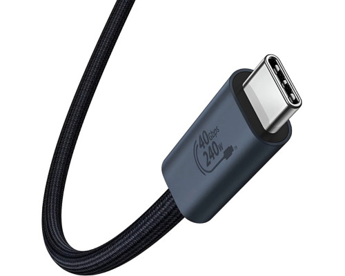 Кабель Baseus Flash 2 USB4 Full-Featured Charging Cable USB-C to USB-C 240W 5.9ft Cluster Black (P10311803112-00)