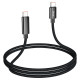 Кабель HOCO U125 Benefit 100W charging data cable with display Type-C to Type-C Black (6942007611930)