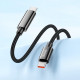 Кабель HOCO U125 Benefit 100W charging data cable with display Type-C to Type-C Black (6942007611930)