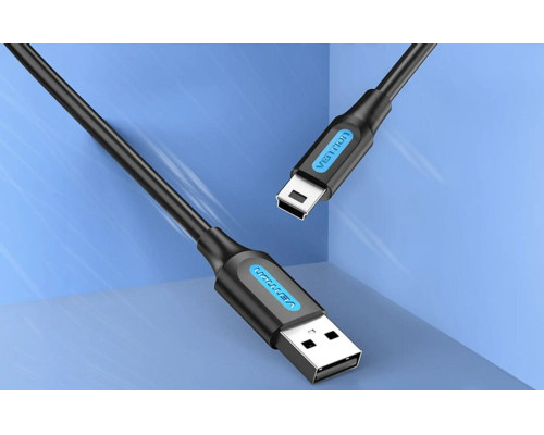 Кабель Vention USB 2.0 A Male to Mini-B Male Cable 0.5M Black PVC Type (COMBD) (COMBD)
