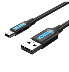 Кабель Vention USB 2.0 A Male to Mini-B Male Cable 0.5M Black PVC Type (COMBD) (COMBD)