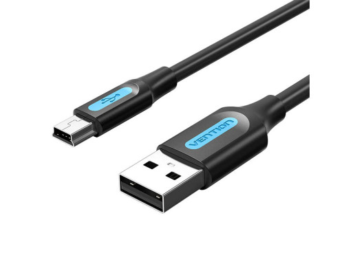Кабель Vention USB 2.0 A Male to Mini-B Male Cable 0.5M Black PVC Type (COMBD) (COMBD)