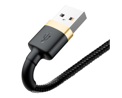 Кабель Baseus Cafule Cable USB For Lightning 2.4A 1m Gold+Black (CALKLF-BV1)