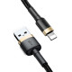 Кабель Baseus Cafule Cable USB For Lightning 2.4A 1m Gold+Black (CALKLF-BV1)