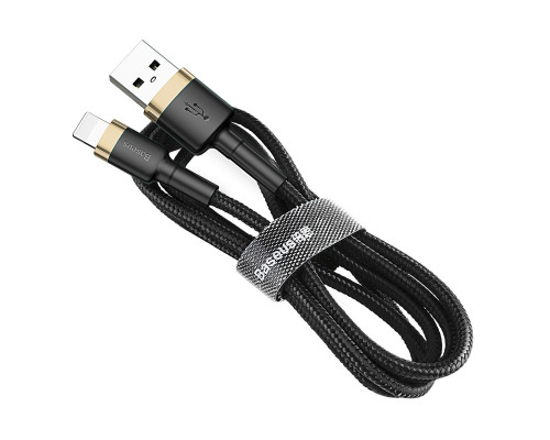 Кабель Baseus Cafule Cable USB For Lightning 2.4A 1m Gold+Black (CALKLF-BV1)