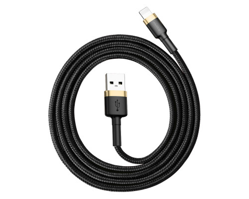 Кабель Baseus Cafule Cable USB For Lightning 2.4A 1m Gold+Black (CALKLF-BV1)