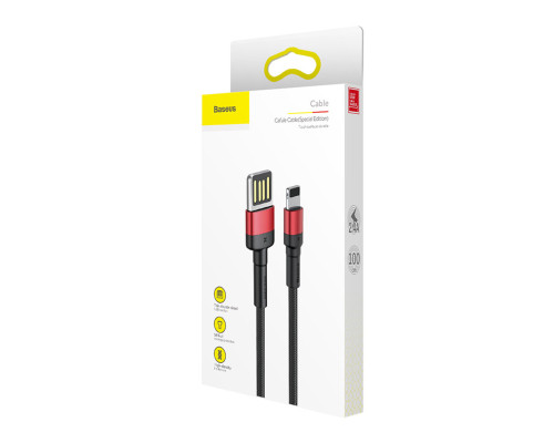 Кабель Baseus Cafule Cable（Special Edition）USB For iP 1m Red+Black (CALKLF-G91)