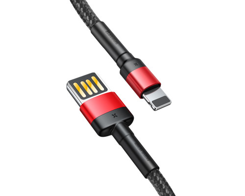 Кабель Baseus Cafule Cable（Special Edition）USB For iP 1m Red+Black (CALKLF-G91)