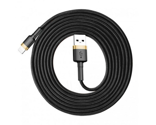 Кабель Baseus Cafule Cable USB For iP 2A 3m Gold+Black (CALKLF-RV1)