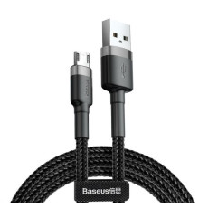 Кабель Baseus Cafule Cable USB For Micro 1.5A 2m Gray+Black (CAMKLF-CG1)