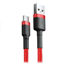 Кабель Baseus Cafule Cable USB For Type-C 3A 0.5m Red+Red (CATKLF-A09)