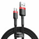 Кабель Baseus Cafule Cable USB For Type-C 3A 2m Red+Black (CATKLF-C91)