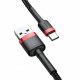 Кабель Baseus Cafule Cable USB For Type-C 3A 2m Red+Black (CATKLF-C91)