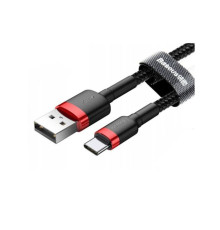 Кабель Baseus Cafule Cable USB For Type-C 3A 2m Red+Black (CATKLF-C91)