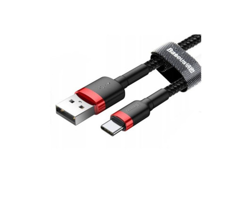 Кабель Baseus Cafule Cable USB For Type-C 3A 2m Red+Black (CATKLF-C91)