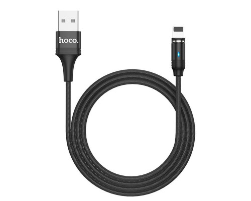 Кабель HOCO U76 Fresh magnetic charging cable for iP Black (6931474716705)