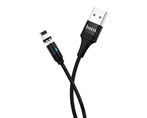 Кабель HOCO U76 Fresh magnetic charging cable for iP Black (6931474716705)