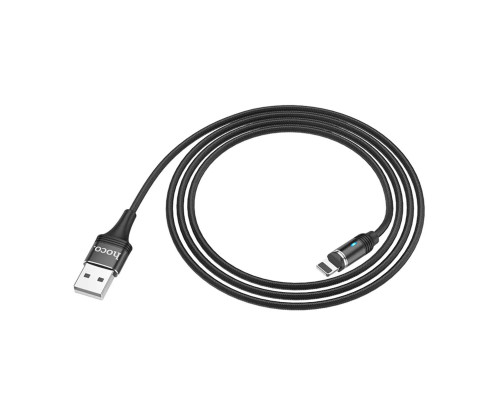 Кабель HOCO U76 Fresh magnetic charging cable for iP Black (6931474716705)