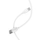 Кабель BOROFONE BX14 USB to Type-C 2.4A, 3m, PVC, TPE connectors, White (BX14C3W)