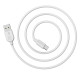 Кабель BOROFONE BX14 USB to Type-C 2.4A, 3m, PVC, TPE connectors, White (BX14C3W)