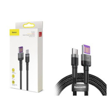 Кабель Baseus Cafule HW QC USB Double-sided Blind Interpolation For Type-C 40W 1m Gray+Black (CATKLF-PG1)