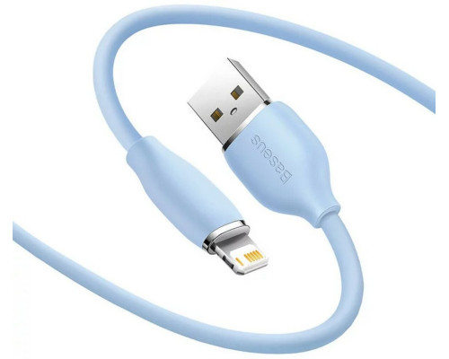 Кабель Baseus Jelly Liquid Silica Gel Fast Charging Data Cable USB to iP 2.4A 1.2m Blue (CAGD000003)
