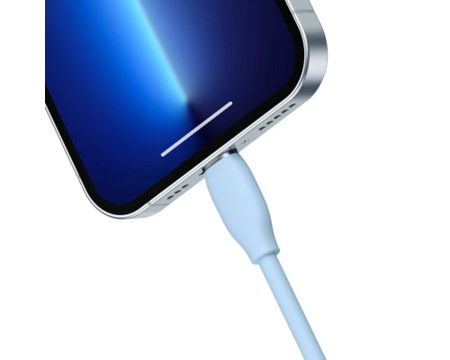 Кабель Baseus Jelly Liquid Silica Gel Fast Charging Data Cable USB to iP 2.4A 1.2m Blue (CAGD000003)