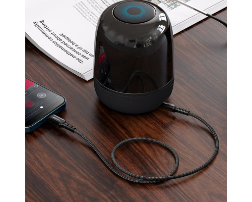 Кабель ACEFAST C1-06 Lightning to 3.5mm aluminum alloy audio cable Black (AFC1-06B)