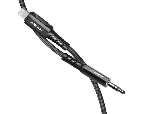 Кабель ACEFAST C1-06 Lightning to 3.5mm aluminum alloy audio cable Black (AFC1-06B)