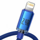 Кабель Baseus Crystal Shine Series Fast Charging Data Cable USB to iP 2.4A 1.2m Blue (CAJY000003)