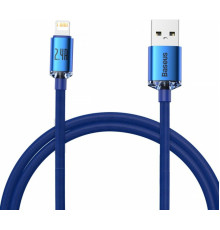 Кабель Baseus Crystal Shine Series Fast Charging Data Cable USB to iP 2.4A 1.2m Blue (CAJY000003)