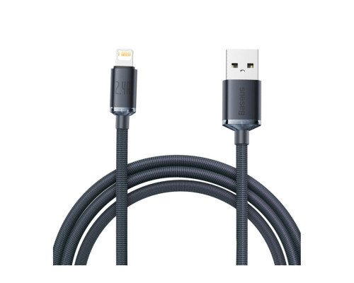 Кабель Baseus Crystal Shine Series Fast Charging Data Cable USB to iP 2.4A 2m Black (CAJY000101)
