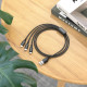 Кабель BOROFONE BX72 3-in-1 charging cable(iP+Type-C+Micro) Black (BX72LUMB)