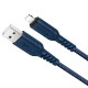 Кабель HOCO X59 USB to iP 2.4A, 1m, nylon, TPE connectors, Blue (6931474744883)