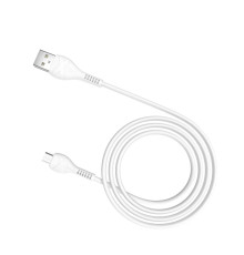 Кабель HOCO X37 USB to Micro 2.4A, 1m, PVC, PVC connectors, White (6931474710505)