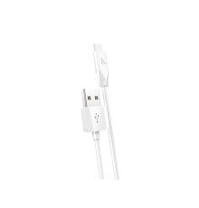 Кабель HOCO X1 USB to Type-C 3A, 1m, PVC, PVC connectors, White (6957531032045)