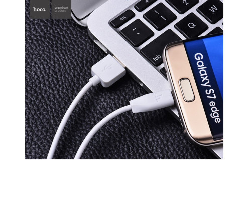 Кабель HOCO X1 USB to Type-C 3A, 1m, PVC, PVC connectors, White (6957531032045)