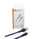 Кабель Mibrand MI-71 Metal Braided Cable USB for Micro 2.4A 1m Navy Blue (MIDC/71MNB)