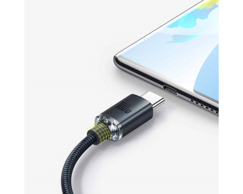 Кабель Baseus Crystal Shine Series Fast Charging Data Cable USB to Type-C 100W 1.2m Black (CAJY000401)